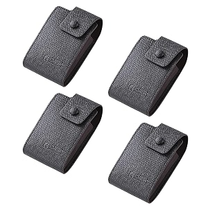 kuber industries card holder wallet for men womendebit credit card holderwallet for id visiting card buisness cardbutton closureblack pack of 4