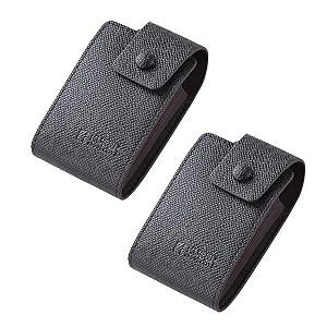 kuber industries card holder wallet for men womendebit credit card holderwallet for id visiting card buisness cardbutton closureblack pack of 2
