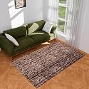Kuber Industries Shaggy Fluffy Carpet for Living Room &amp; Bedroom | Lexus Home Decor for Floor Carpet Rug | Non-Slip Bedside Rug | 3x5 Feet | Brown