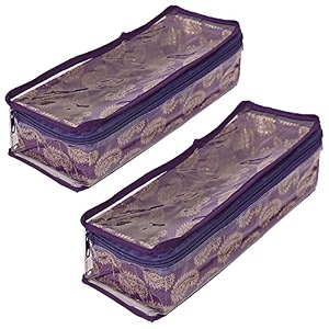 kuber industries carry design laminated 1 rod box organizer for bangle watches bracelets jewellery with tranasparent top purple-47km050