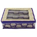 Kuber Industries Carry Design Laminated 1 Rod Box, Organizer For Bangle, Watches, Bracelets, Jewellery With Tranasparent Top (Purple)-47KM050