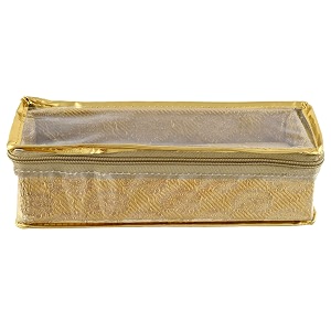 kuber industries carry design laminated 1 rod box organizer for bangle watches bracelets jewellery with tranasparent top gold-47km026