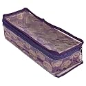 Kuber Industries Carry Design Laminated 1 Rod Box, Organizer For Bangle, Watches, Bracelets, Jewellery With Tranasparent Top (Purple)-47KM050