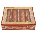 Kuber Industries Carry Design Laminated 1 Rod Box, Organizer For Bangle, Watches, Bracelets, Jewellery With Tranasparent Top (Gold)-47KM026