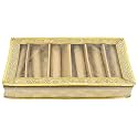 Kuber Industries Carry Design Laminated 1 Rod Box, Organizer For Bangle, Watches, Bracelets, Jewellery With Tranasparent Top (Gold)-47KM026