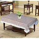 Kuber Industries Check Print Table Cloth 4 Seater|Waterproof Center Table Cover|Table Protector for Indoor &amp; Outdoor 60x40 (Maroon)
