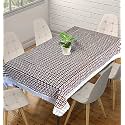 Kuber Industries Check Print Table Cloth 6 Seater|Waterproof Dining Table Cover 6 Seater|Table Protector for Indoor &amp; Outdoor 90x60 (Maroon)