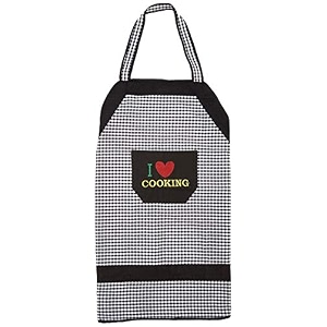 kuber industries checkered cotton apron - multicolour