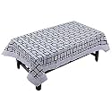 Kuber Industries Checkered Print Table Cloth 4 Seater|Waterproof Center Table Cover|Table Protector for Indoor &amp; Outdoor 60x40 (Grey)