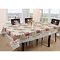 Kuber Industries Checkered Print Table Cloth 6 Seater|Waterproof Dining Table Cover 6 Seater|Table Protector for Indoor &amp; Outdoor 90x60 (Multi)