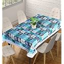 Kuber Industries Checks Print Table Cloth 6 Seater|Waterproof Dining Table Cover 6 Seater|Table Protector for Indoor &amp; Outdoor 90x60 (Multi)