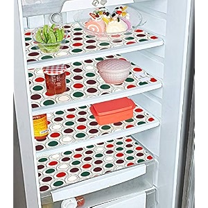 kuber industries pvc 6 piece refrigerator drawer mat set - sky blue
