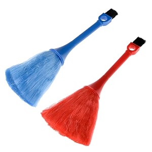 kuber industries computer brush with plastic handlecomputer keyboard brushkitchen dusterlaptop keyboard brushcomputer dual brushcleaning tool for computerpack of 2multicolor