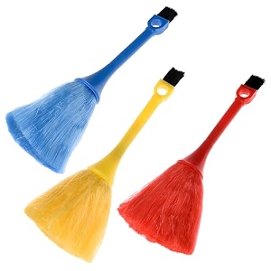 kuber industries computer brush with plastic handlecomputer keyboard brushkitchen dusterlaptop keyboard brushcomputer dual brushcleaning tool for computerpack of 3multicolor