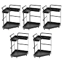 Kuber Industries 2-Layer Rotating Spice Rack|Circular Shelf For Cabinet Countertop|360-Degree Rotable Kitchen Trolley|Fruit Basket (Dark Green)