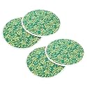 Kuber Industries Cotton 4 Pieces Roti Cover/Chapati Cover/Roti Rumals (Green) 2 Piece Top &amp; 2 Piece Bottom-CTKTC32560