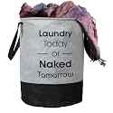 Kuber Industries Cotton 45L Toys Organizer for Kids Room - Foldable Soft Toys Storage Bag/Basket/Container with Handles | Triangles -Grey