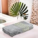 Kuber Industries 30 * 60 Inch Cotton Bath Towel for Men &amp; Women | 450 GSM Wrinkle Resistant Quick-Drying Towels for Travel | Velvet Border | Gray