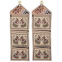 Kuber Industries Cotton Hanging Storage Organizer|Letter Magazine Holder|Wall Hanging|Pack of 2 (Cream)