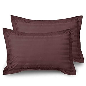 kuber industries cotton luxurious striped 2 pieces pillow cover 2534x1734 brown ctktc13949