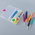 Kuber Industries Crochet Hook Needle Set of 53 with Case|Ergonomic Sewing Knitting Needle Kit (Transparent)