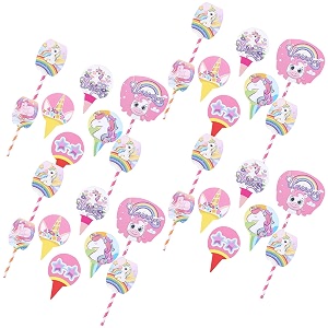 kuber industries cupcake toppers  cardboard cupcake picks decorations supplies for farewell  birthday party  theme cupcake topper  98 pieces  dt-2171  multicolor