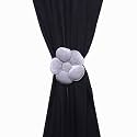 Kuber Industries Velvet Flower Curtain Tassel 