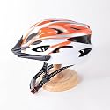 Kuber Industries Cycling Helmet with Detachable Visor|Helmet for Mountain, Road Bike &amp; Skating|Breathable &amp; Adjustable Bicycle Helmet|Ideal for Adults and Kids-Pack of 3 (Orange &amp; White)