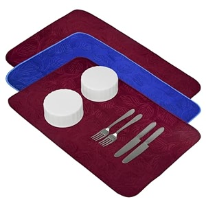 kuber industries dish dry mat  microfiber dish dry mat for kitchen  kitchen drying mat  reversible mat  kitchen absorbent mat  38x50  blue