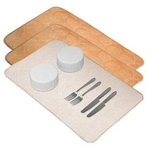 kuber industries dish dry mat  microfiber dish dry mat for kitchen  kitchen drying mat  reversible mat  kitchen absorbent mat  38x50  blue