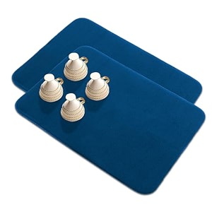 kuber industries dish dry mat  microfiber drying mat  kitchen drying mat  reversible mat 50x70  pack of 2  red