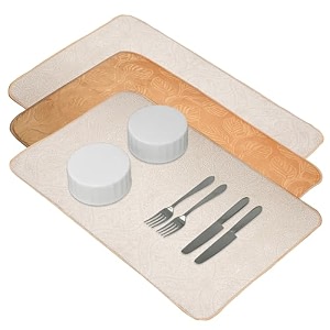 kuber industries dish dry mat  microfiber dish dry mat for kitchen  kitchen drying mat  reversible mat  kitchen absorbent mat  38x50  blue