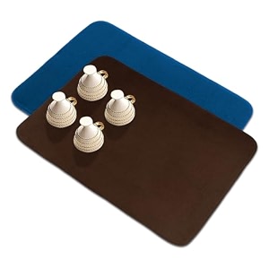 kuber industries microfiber dish drying mat - reversible absorbent kitchen mat - 50x70 - pack of 2 - blue amp brown