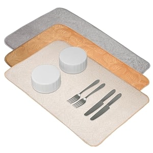 kuber industries dish dry mat  microfiber dish dry mat for kitchen  kitchen drying mat  reversible mat  kitchen absorbent mat  38x50  blue