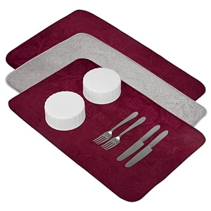 kuber industries dish dry mat  microfiber dish dry mat for kitchen  kitchen drying mat  reversible mat  kitchen absorbent mat  38x50  blue