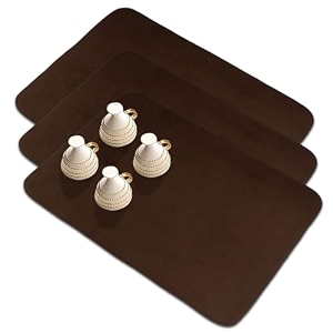 kuber industries dish dry mat  microfiber drying mat  kitchen drying mat  reversible mat 50x70  pack of 2  red