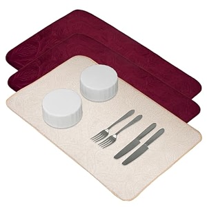 kuber industries dish dry mat  microfiber dish dry mat for kitchen  kitchen drying mat  reversible mat  kitchen absorbent mat  38x50  blue