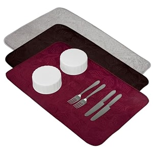 kuber industries dish dry mat  microfiber dish dry mat for kitchen  kitchen drying mat  reversible mat  kitchen absorbent mat  38x50  blue