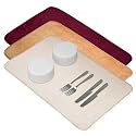 Kuber Industries Microfiber Dish Drying Mat - Kitchen Water Absorbent Mat - Embossed Self-Drying - 38x50 - Brown