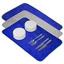 Kuber Industries Dish Dry Mat | Microfiber Dish Dry Mat for Kitchen | Kitchen Drying Mat | Reversible Mat | Kitchen Absorbent Mat | 38x50 | Blue