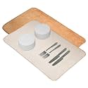 Kuber Industries Microfiber Dish Drying Mat - Kitchen Water Absorbent Mat - Embossed Self-Drying - 38x50 - Brown