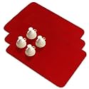 Kuber Industries Dish Dry Mat | Microfiber Drying Mat | Kitchen Drying Mat | Reversible| 50x70 | Pack of 3 | Red