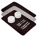 Kuber Industries Microfiber Self Drying Kitchen Mat | Water Absorbent Dish Dry Mat | Embossed | 38x50 | Pack of 3 | Multicolor