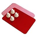 Kuber Industries Microfiber Dish Drying Mat | Reversible Kitchen Mat | Absorbent | 50x70 | Pack of 2 | Pink &amp; Red