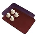 Kuber Industries Microfiber Dish Drying Mat - Reversible, Absorbent Kitchen Mat - 50x70 - Pack of 2 - Pink &amp; Maroon