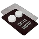 Kuber Industries Dish Dry Mat | Microfiber Self Drying Mat | Kitchen Drying Mat | Water Absorbent Kitchen Mat | Embossed Dish Dry Mat | 38x50 | Pack of 2 | Brown &amp; Gray