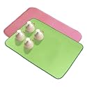 Kuber Industries Microfiber Dish Drying Mat - Reversible, Absorbent Kitchen Mat - 50x70 - Pack of 2 - Pink &amp; Green
