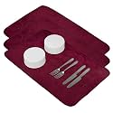 Kuber Industries Microfiber Dish Drying Mat - Kitchen Water Absorbent Mat - Embossed Self-Drying - 38x50 - Brown