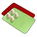 Kuber Industries Microfiber Dish Drying Mat - Reversible, Absorbent Kitchen Mat - 50x70 - Pack of 2 - Red &amp; Green