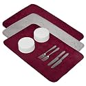 Kuber Industries Dish Dry Mat | Microfiber Dish Dry Mat for Kitchen | Kitchen Drying Mat | Reversible Mat | Kitchen Absorbent Mat | 38x50 | Blue